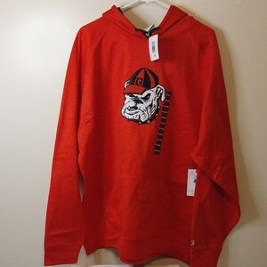 Champion Red Graphic Ga Bulldogs Hoodie Mens XXL